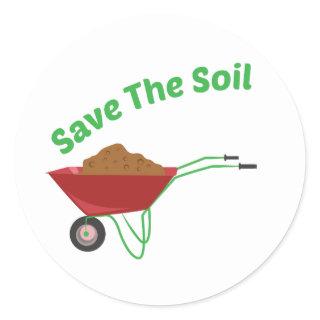 Save The Soil Classic Round Sticker