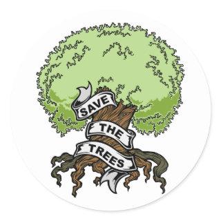 Save The Trees Classic Round Sticker