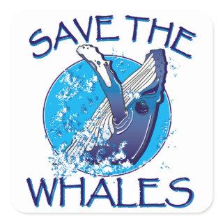 Save the Whales Square Sticker