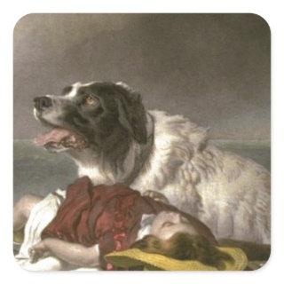 Saved by Edwin Henry Landseer Square Sticker