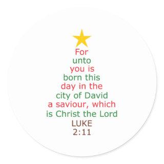 Saviour is Born Classic Round Sticker