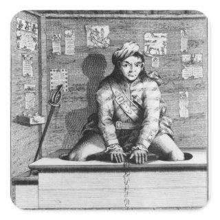 Sawney in the Boghouse, 1745 Square Sticker