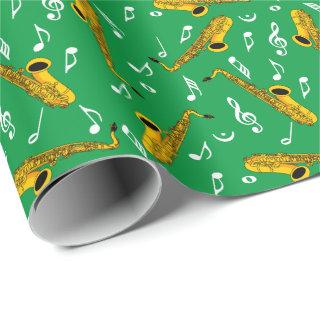 Saxophone Music Note Pattern
