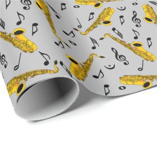 Saxophone Music Note Pattern