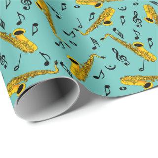 Saxophone Music Note Pattern