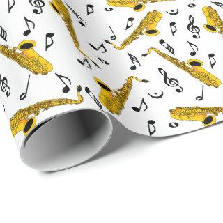 Saxophone Music Note Pattern