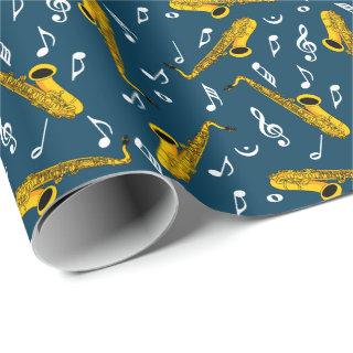 Saxophone Music Note Pattern