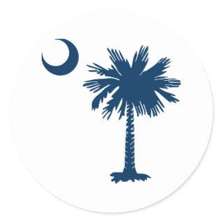 SC Palmetto & Crescent Classic Round Sticker