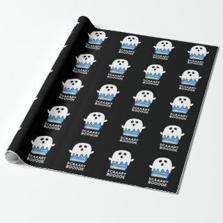 Scaaaary Booook Funny Ghost Book Pun Dark BG