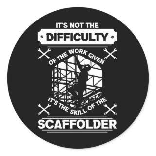 Scaffolder Builder Scaffolding Scaffold Classic Round Sticker