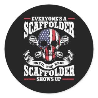 Scaffolding Scaffold Builder Scaffolder Classic Round Sticker