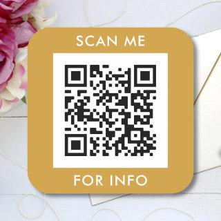 Scan Me Custom QR Code Text Template Square Sticker