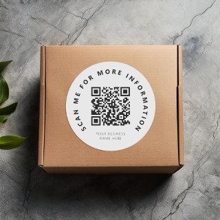 Scan Me QR Code Scannable Classic Round Sticker