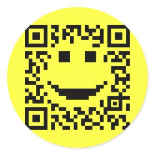 Scan UPC QR Design Classic Round Sticker