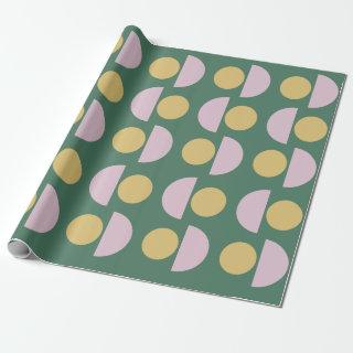 Scandinavian Geometric Floral Pattern in Green