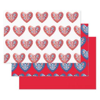 Scandinavian Heart Wrapping Sheets