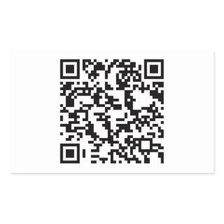 Scannable QR Bar code Rectangular Sticker