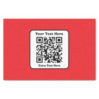Scannable QR Code Template w/Editable Text Tissue Paper