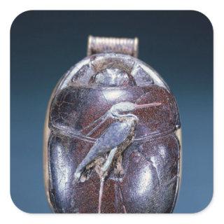 Scarab with Heron, from Tomb of Tutankhamun Square Sticker