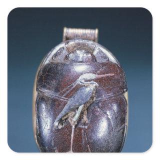 Scarab with Heron, from Tomb of Tutankhamun Square Sticker