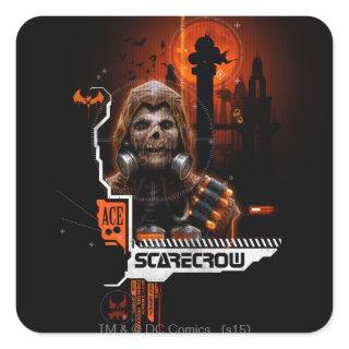 Scarecrow Orange Graphic Square Sticker