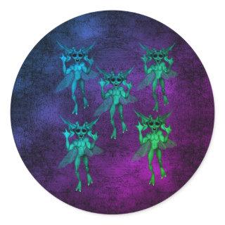 Scary Gremlin Creatures Halloween  Classic Round Sticker