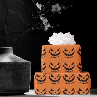 Scary Jack O Lantern Custom Orange Halloween Party