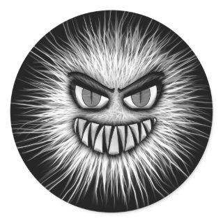 Scary Snowman Classic Round Sticker