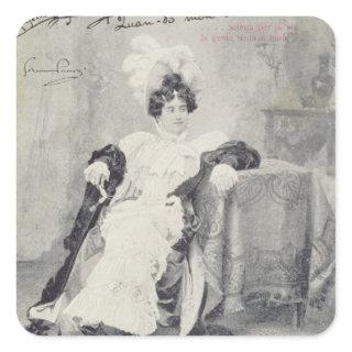 Scene from Act II of the opera 'La Boheme' Square Sticker