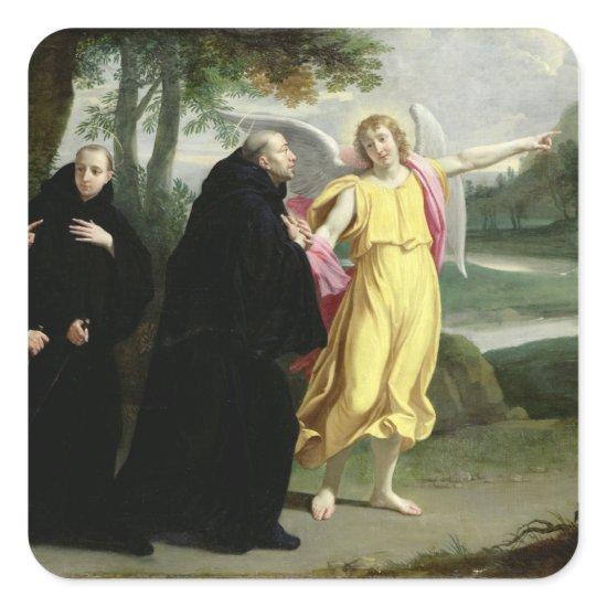 Scene from the Life of St. Benedict Square Sticker