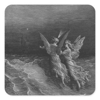 Scene from 'The Rime of the Ancient Mariner' 2 Square Sticker