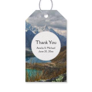 Scenic Alpine Mountains Photo Thank You Gift Tags