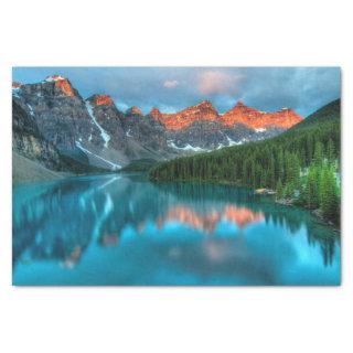 Scenic Mountain & Lake Landscape Photograph Tissue Paper