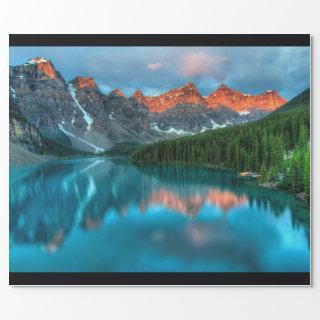 Scenic Mountain & Lake Landscape Photograph