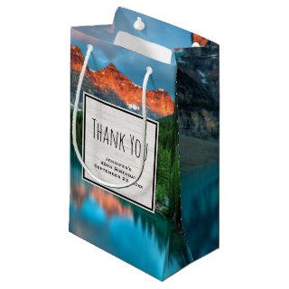 Scenic Mountain & Lake Photograph Thank You Small Gift Bag