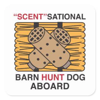 Scent-Sational Barn Hunt Dog Square Sticker
