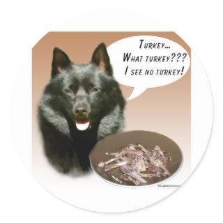 Schipperke Turkey Classic Round Sticker