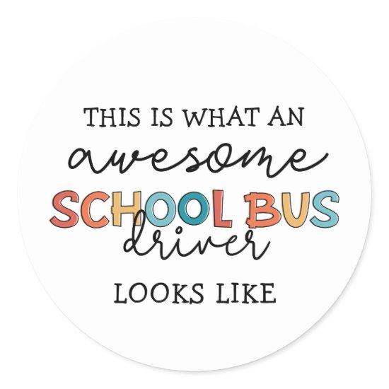 School Bus Driver Appreciation Funny Gift Classic Round Sticker