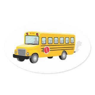 School Bus Oval Sticker
