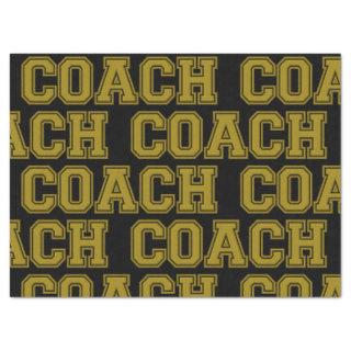 School Colors COACH Varsity Letters-Black-Gold Tissue Paper