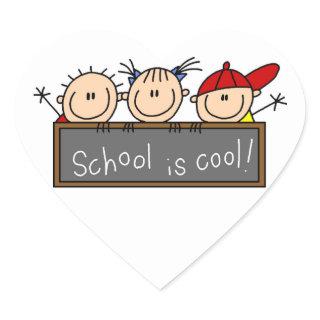 School is Cool Heart Sticker