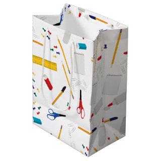 School Office & Crafts Supplies Pattern Medium Gift Bag