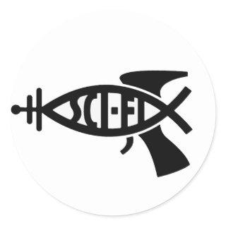 Sci-Fi fish Classic Round Sticker