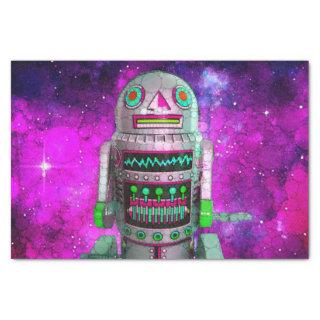 Sci fi toy robot purple galaxy birthday retro cool tissue paper