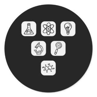 Science Elements Items Classic Round Sticker
