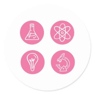 Science Elements Items Classic Round Sticker