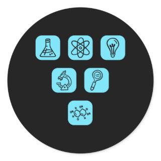 Science Elements Items Classic Round Sticker