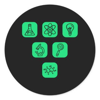 Science Elements Items Classic Round Sticker