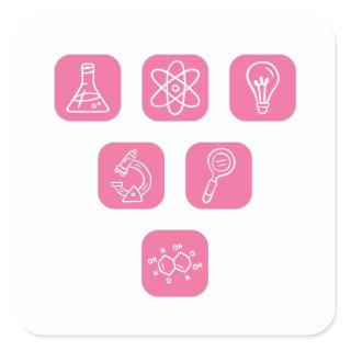 Science Elements Items Square Sticker