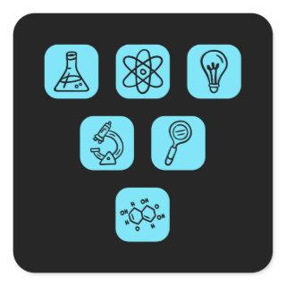 Science Elements Items Square Sticker